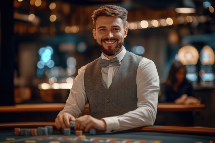 Buffalo King live dealer table interface on mobile screen